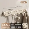 Ganchos Adesivos Cor Creme para Banheiro, Cabide de Porta sem Furo, Gancho de Parede para Entrada de Roupas e Chapéus
