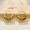 Pendientes Redondos de Latón de Lujo Ligero, Modernos y Versátiles, Joyería de Gama Alta y Elegante
