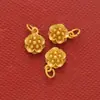 Acessórios dourados de areia com forte preservação de cor acessórios para joias DIY pingente de colar de florzinha pingente de pulseira dourada antiga material de pulseira