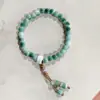 Pulseira de Cerâmica Jingdezhen com Borla Torcida à Mão Estilo Chinês Presente Joia Estilo Étnico Pulseira Lembranças de Viagem Atacado