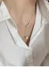 [Ojo de Gato] Collar Colgante de Bola de Ojo de Gato de Plata de Ley S990 para Mujer Cadena Sencilla Ligera de Lujo para Clavícula