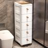 Gabinete Lateral Estrecho de 18-30 cm, Tipo Cajón para Baño, Estante de Almacenamiento para Artículos Varios, Gabinete Multicapa Móvil
