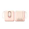 Mini power bank transfronterizo con cable incorporado, fuente de alimentación móvil compacta portátil de 10000 mAh, disponible al por mayor y con personalización