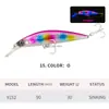 Señuelo de Efecto UV Cebo Minnow Hundido 90mm/30g Paleta de Lengua Larga Lanzamiento a Larga Distancia Señuelo de Pez Realista 9152 Entrega Directa de Fábrica