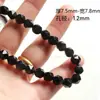Nicho piedra natural ojo de tigre ágata negra cuentas de ábaco cuentas redondas pulsera collar con cuentas accesorios DIY material cuentas sueltas