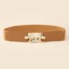 Hebilla de Hongo Sello de Cintura Elástico Cinturón Ancho Decorativo para Mujer Accesorios de Cinturón Hebilla de Falda Todo Fósforo Sello de Cintura