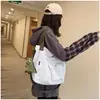 Bolsa Grande de Lona para Mujer Nueva 2021 Estudiante Clase Color Sólido Bandolera Bolso Tote Bolso de Hombro Único Cruzado