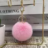 Llavero colgante de bola de peluche de 8 cm de imitación de piel de conejo Rex, accesorios de joyería para ropa y equipaje transfronterizos