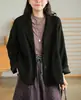 Chaqueta de Gofre Nueva Otoño 2026 para Mujer, Blazer Corto Holgado de Manga Larga con Cuello de Solapa
