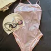 Traje de Banho de Natação Feminino Novo Explosões Cobertura da Barriga Emagrecimento Treinamento Profissional Sentido Avançado Roupa de Banho com Pó de Pérola