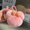 Lindo Llavero Colgante de Coche de Mickey Hecho de Piel de Conejo Rex, Juguete de Peluche Decoración para Mochila de Panda, Venta al por Mayor desde Fabricante