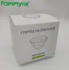 Filtro de Papel para Café Preparado a Mano Fammy Forma de Tazón Forma de Flor Filtro de Papel para Café Americano W155 Color Natural 100 Piezas/Caja