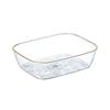 Plato Ovalado de Plástico Phnom Penh Plato para Ensalada Plato para Fruta Plato de Escritorio Plato para Fruta Seca Plato para Fruta Plato Transparente para Hogar