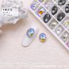Cristal K9 Diamante Oval ovo de pombo Joias para unhas da moda de rede base pontiaguda formato especial diamante grande cristal branco transparente acessórios de diamante