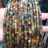 Venta al por mayor transfronteriza Piedra natural Tubo redondo Barra cuadrada Pieza Haixi Passepartout Accesorios para joyería con cuentas Pino rojo Picasso Cuentas sueltas