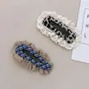 Grampo de Cabelo Elegante Azul com Bolinhas para Meninas, Versátil e Doce Presilha para Franja, Grampo de Cabelo de Alta Aparência para Estudantes