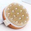 Cepillo de Baño de Cerdas de Jabalí, Herramienta Exfoliante, Cepillo de Baño Masajeador, Cepillo Corporal Seco de Madera de Loto, Raspador de Espalda, Al por Mayor en Stock