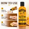 Cera Cuidadora de Madera Clara Kineshinex 120ml Cera de Abejas Aceite de Naranja Nutre Muebles de Madera, Mesas, Sillas, Puertas de Gabinete y Proporciona un Pulido Protector