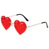Nuevas gafas de sol para mujer moda europea y americana toma callejera escenario pasarela gafas para hombre personalizadas corazón de melocotón llama gafas para fiesta