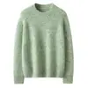 Suéter de Cachemir para Mujer 100% Cachemir Puro Casual Más Fácil de Combinar Moda Casual Hilo de Punto de Color Cuello Redondo Jersey Suéter Tejido