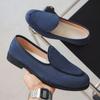 Mocasines Verano 2025 Slip-On Zapatos Gorro Retro Británico Casual para Exteriores Suela Suave Zapatos Perezosos Exportación Zapatos de Hombre