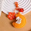 Feliz Festival de Mediados de Otoño 2026 Nuevo Modelo Llavero Colgante de Conejo de Lana, Etiqueta con Diseño de Flor y Luna, Decoración para Bolso, Pequeño Regalo