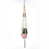 Cuerda de Algodón Tejida a Mano Estilo Bohemio Maceta para Plantas y Flores Cesta Colgante Bolsa de Red Cuerda para Colgar Colgante de Pared Cuerda para Colgar
