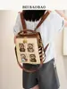 Fábrica de Origen Beibao Nueva Moda Casual Versátil Bolso Cuadrado Pequeño Diseño Original Bolso de Mano y Mochila para Mujer