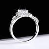 Canruo Xingchen 1 quilate Moissanite Ring Mulheres Sterling Prata Platinum Niche Design Diamond Simulação Diamond Wedding Ring