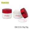 Potes Cosméticos de Plástico Branco Atacado 30g 50g Redondos Camada Dupla Frascos de Creme Frascos de Boca Larga