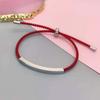 Pulsera Europea y Americana de Tubo de Corazón Resistente al Desgaste Trenzada ins Acero Inoxidable Pulsera Curvada Pareja Ajustable Grabado