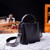 Bolso de Mujer de Cuero Genuino Bolso Balde Bolso Bandolera de Hombro Cruzado 2024 Nueva Moda Versátil Textura de Alto Valor Bolso Pequeño