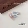 Accesorios K9 crystal rectangulares largos apilados con pedrería para arte de uñas, rosa claro brillante, azul, rojo rosa, sin base, pequeñas bolas de pedrería apiladas para arte de uñas tipo caramelo de roca