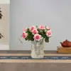 Venta especial de liquidación: Sensación y Textura de Alta Gama, Bouquet Artificial de Rosas 1 Flor 1 Capullo Hidratante para Decoración de Sala de Estar en Casa, Adorno de Flores Artificiales