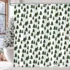Cortina de ducha para fiesta de Navidad de Amazon Temu, superventas, con estampado digital de un árbol de Navidad, un diseño simple y elegante para uso en el hogar y el baño