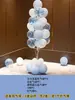 Decoraciones de Piso de Árbol de Globos Azules para Niños para Montaje de Fiesta de Cumpleaños de Bebé, Decoraciones de Mesa para Ambiente de Fiesta y Columnas de Pie