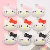 Resina Artificial Lindo Dibujo Animado Cabeza de Gatito Cabeza de Animal Pequeño Colgante Bolso Llavero Colgante Accesorios para Joyería DIY