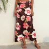 Suprimento de Roupas Europeias e Americanas Transfronteiriço Saia Longa de Praia Peça Única com Estampa Floral Saia Assimétrica de Alças para Mulheres 200233