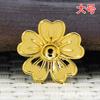 60704 Nuevos Materiales para Accesorios de Cabello Flor Pequeña Hechos a Mano en Cobre Estilo Chino DIY, Flor Pequeña Loto Estilo Antiguo Accesorios Hanfu