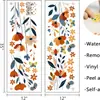 Pegatinas de pared florales estilo Morandi, con un diseño retro de flor naranja y mariposa, para decoración de sofá de sala de estar; calcomanías de pared autoadhesivas