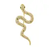 Broche Personalizado en Forma de Serpiente, Broche de Diseño Nicho de Zirconia de Lujo Ligero para Mujer, Pin para Suéter y Traje, Unisex
