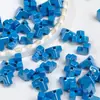 Jenga Cuadrado Colorido Dingyi Luna Fría Cuentas Acrílicas Galvanizadas con Agujero Pasante Cuentas Sueltas Cadena para Teléfono Móvil DIY Accesorios de Joyería