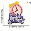 Adesivos de Tecido Bordados Série Escolar Desenho Animado Criativo Papelaria Adesivos de Patches de Ônibus Escolar Estilo Patch Bordado de Computador Decorativo para Passar