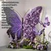 Accesorios Fotográficos de Moda Arte de Hierro Mariposa Grande Decoración 3D Exhibición Arte en Papel Floristería Arreglo de Pasillo Adornos