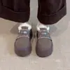 Zapatos Planos de Felpa Estilo Retro con Suela Gruesa y Punta Redonda de Boca Profunda para Mujer 2025 Otoño Nuevos Mocasines Versátiles con Diseño de Suela Gruesa