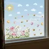 Adesivos de Janela de Abelha e Borboleta Personalizados Fofos Mais Vendidos no Exterior para Decoração de Vidro, Adesivos de Vidro Estáticos com Visibilidade Dupla Face