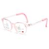 En stock nuevo ojo recomiendo armazón para gafas de niños ultraligero silicona amigable con la piel transparente antideslizante armazón de gafas con grado ajustable