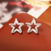 Pendientes de Estrella de Cinco Puntas Zirconia Starlight, Pendientes Brillantes de Moda y Alta Gama para Mujer, Accesorios Exquisitos y Versátiles Estilo Japonés y Coreano