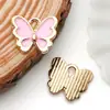 8 Estilos de Flores de Champiñón con Goteo de Aceite, Lirio del Valle Mariposa, Plato Redondo de Rosa, Colgante de Aleación de Zinc, Accesorios para Llaveros de Joyería DIY