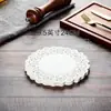 Base de Flor de Papel Renda Papel Absorvente de Óleo Papel para Fritura Doméstica Bolo Pão Papel Base de Flor Redonda Oval Papel Manteiga